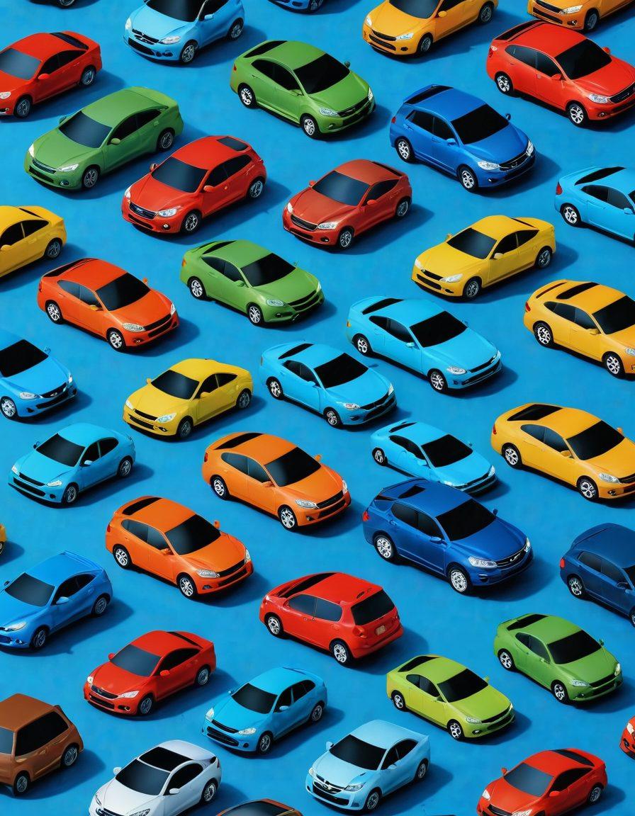 A thoughtfully designed infographic showcasing various car insurance options, featuring diverse cars of different models and colors scattered throughout the image. Include icons representing coverage types (liability, collision, comprehensive) with checkmarks and a magnifying glass to symbolize research. The background should have a light blue gradient to convey clarity and trust. super-realistic. vibrant colors. clean layout.